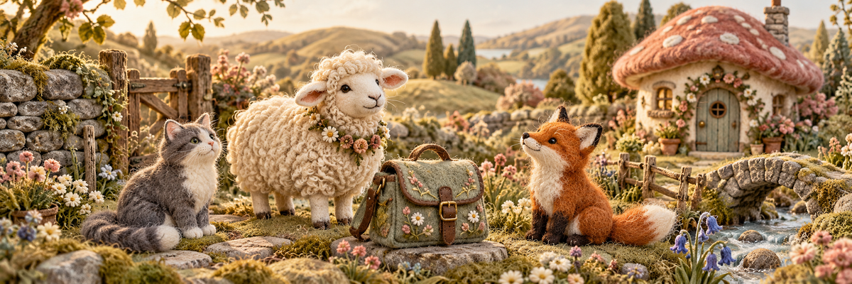 Felted Friends — woolly storybook animals in a miniature countryside