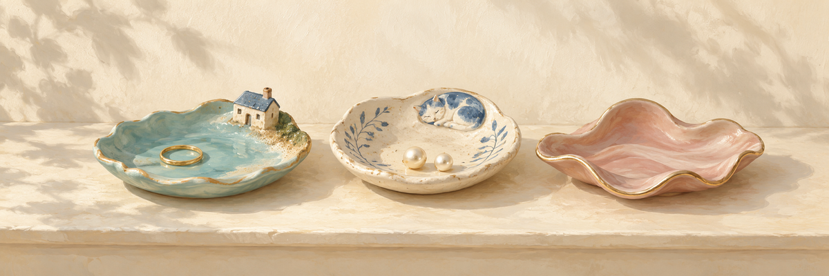 Trinket dishes — small ceramic and sculptural resting places for everyday treasures