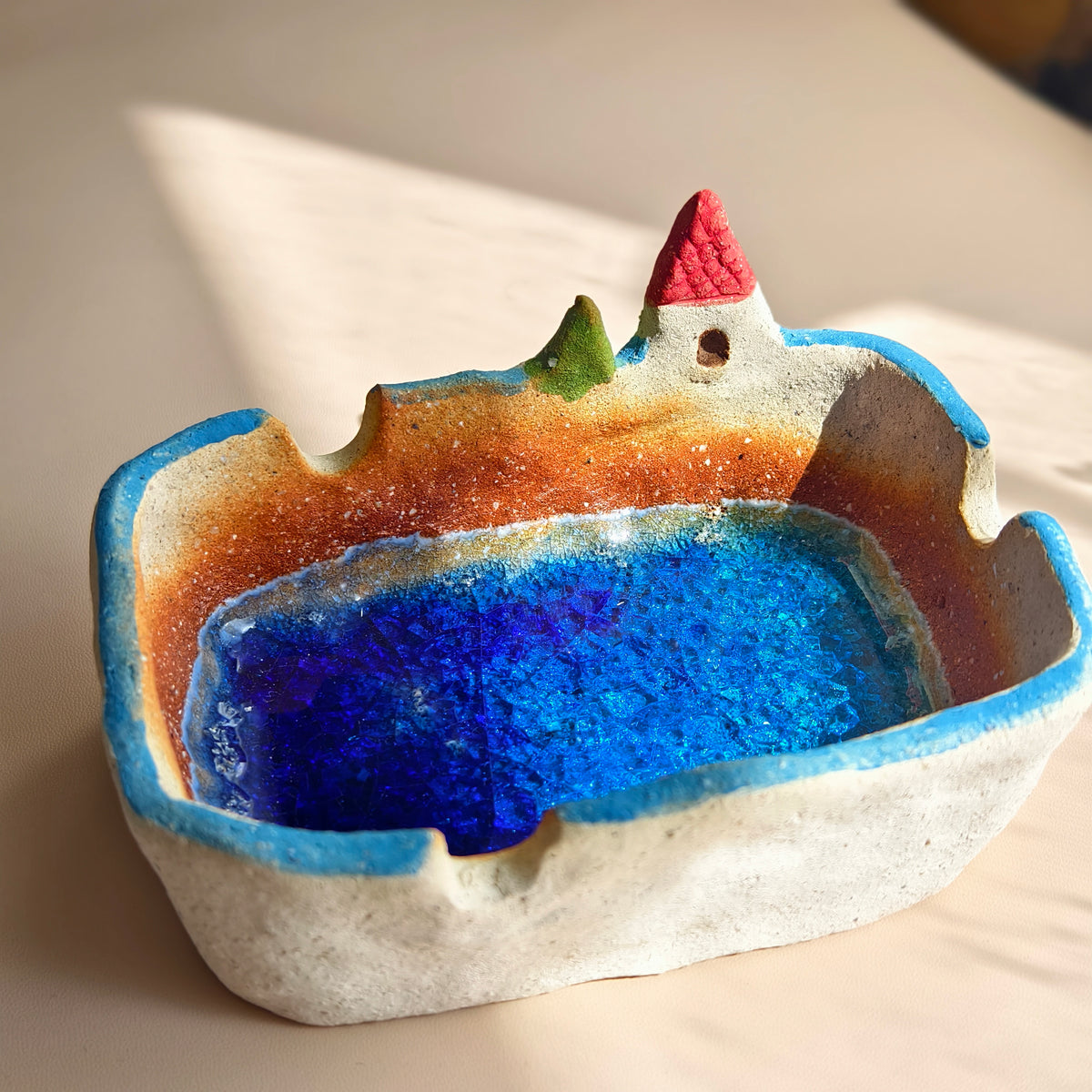 Hidden Cove Ashtray & Cigar Rest – Handmade Ceramic