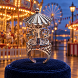 Carousel Open Ring – White-Gold-Plated Copper