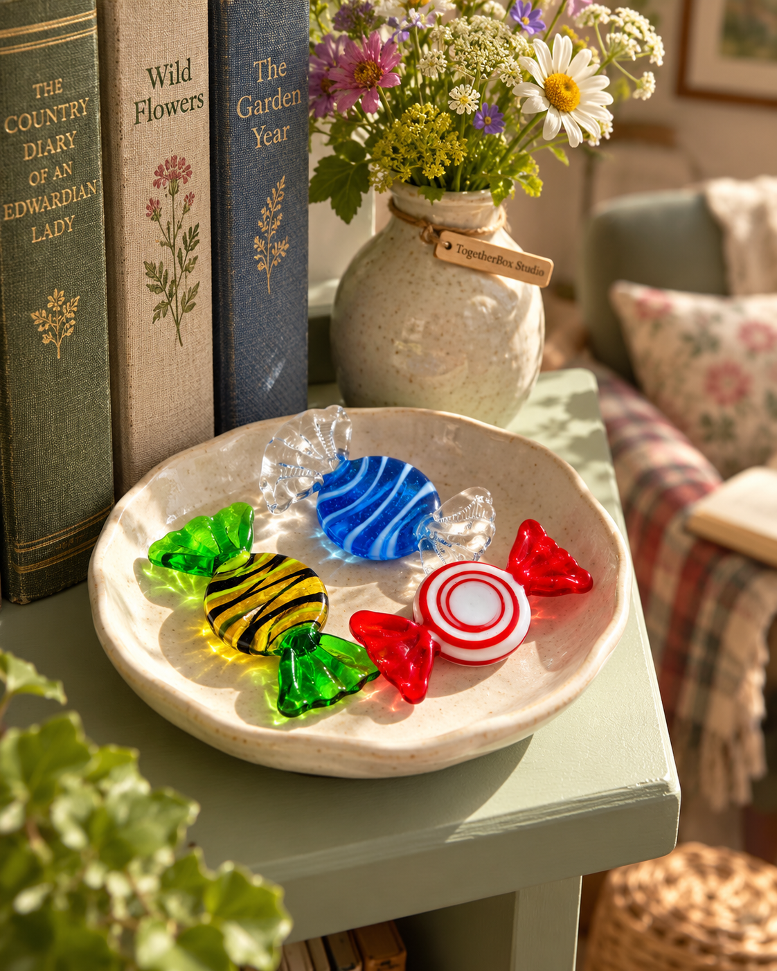 A Pocketful of Colour – Lampwork Glass Sweet Ornaments