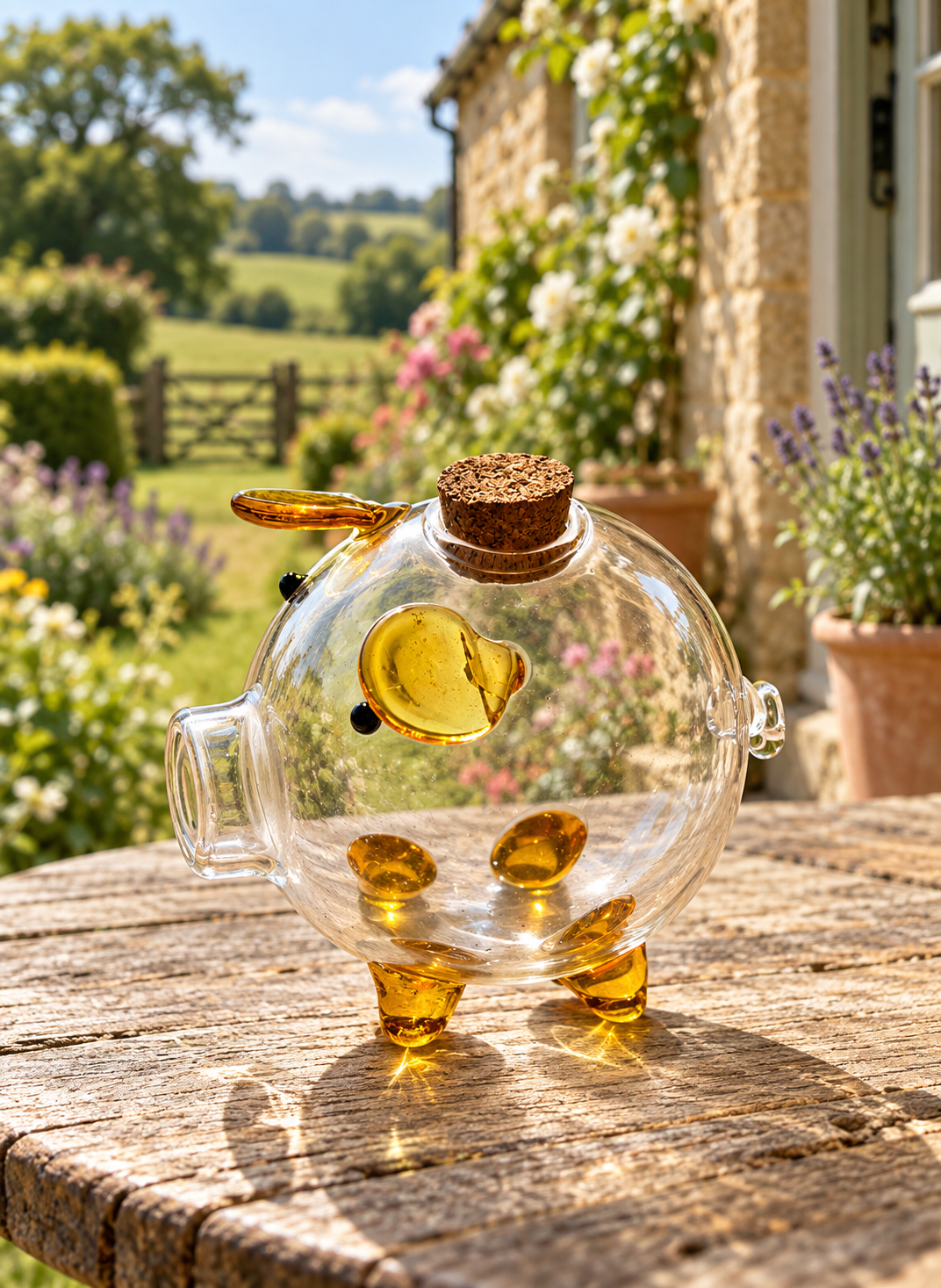 A Little Pig for Precious Things – Glass Storage Jar