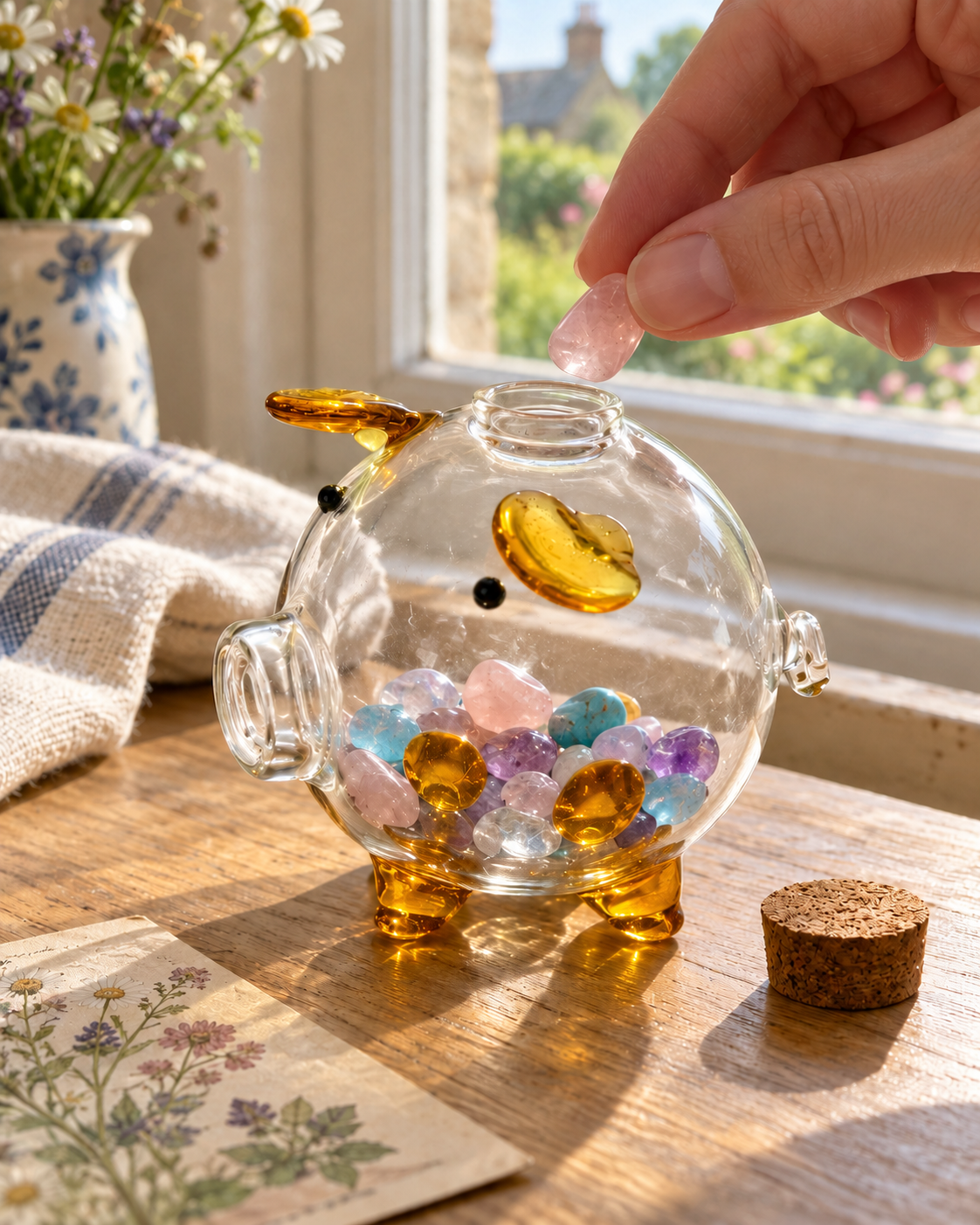 A Little Pig for Precious Things – Glass Storage Jar