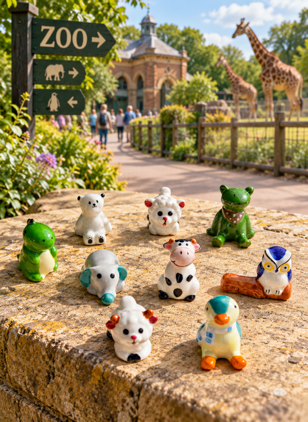 A Little Zoo Day – Ceramic Animal Figurines