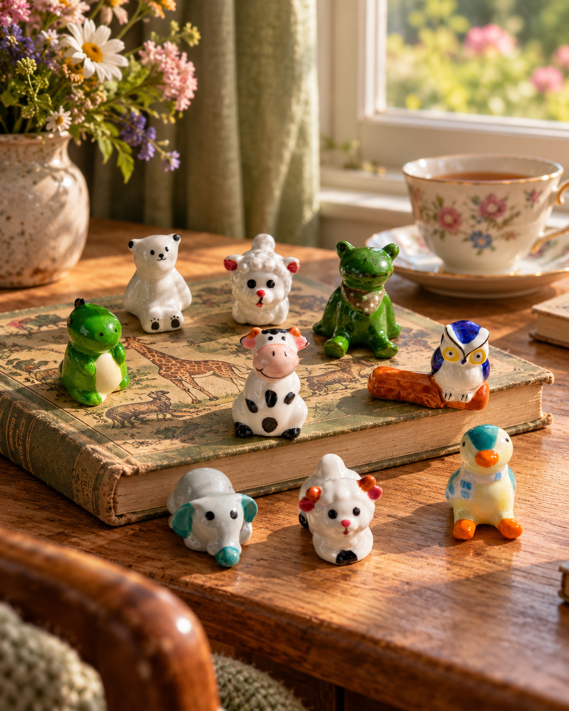 A Little Zoo Day – Ceramic Animal Figurines