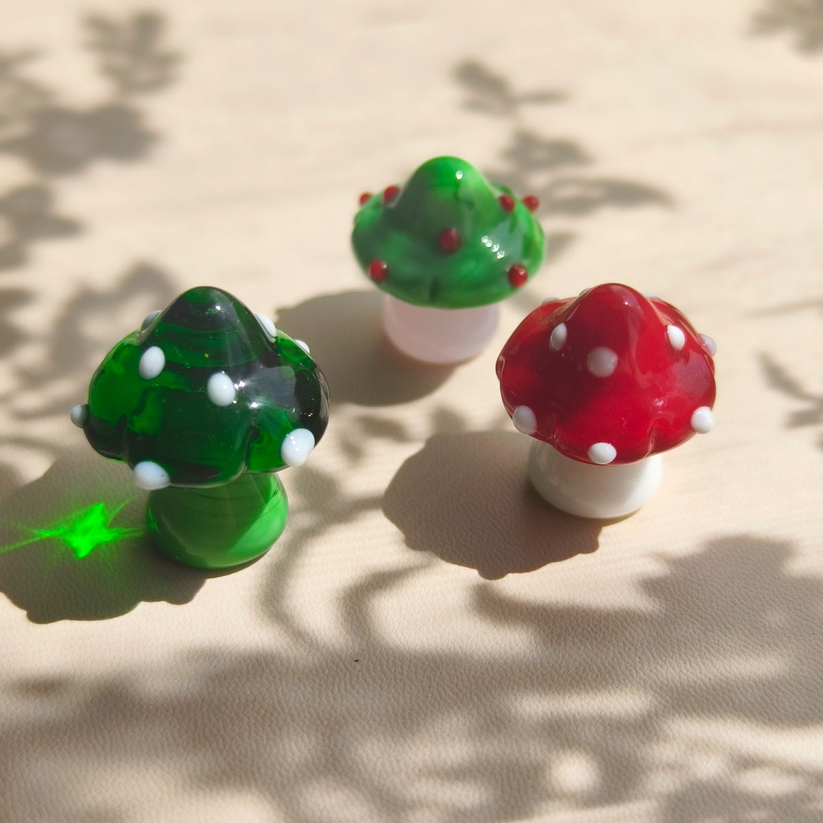 A Sprinkle of Wonder After the Rain – Glass Mushroom Ornaments