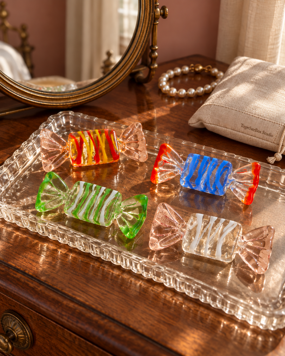 A Ribbon of Everyday Joy – Striped Glass Sweet Ornaments