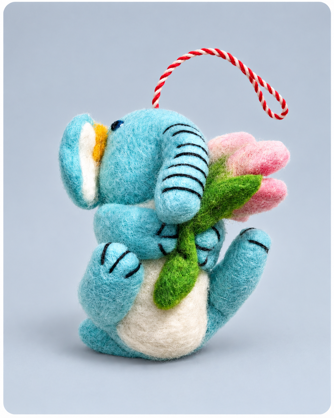 Gentle Giants – Handmade Wool Felt Elephant Ornaments