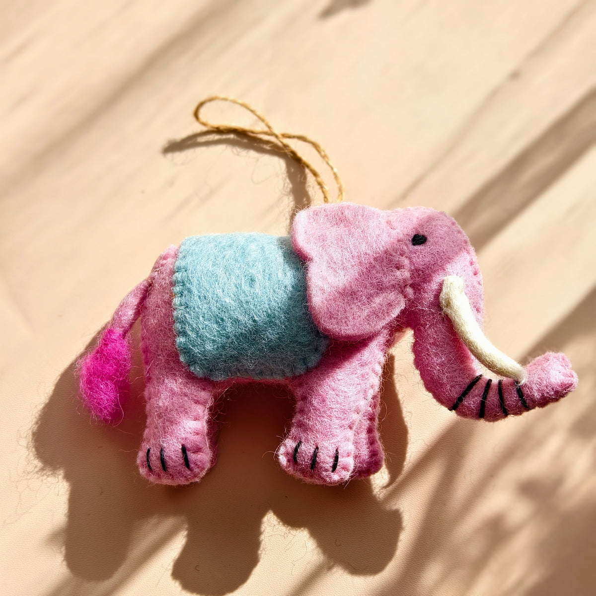 Gentle Giants – Handmade Wool Felt Elephant Ornaments