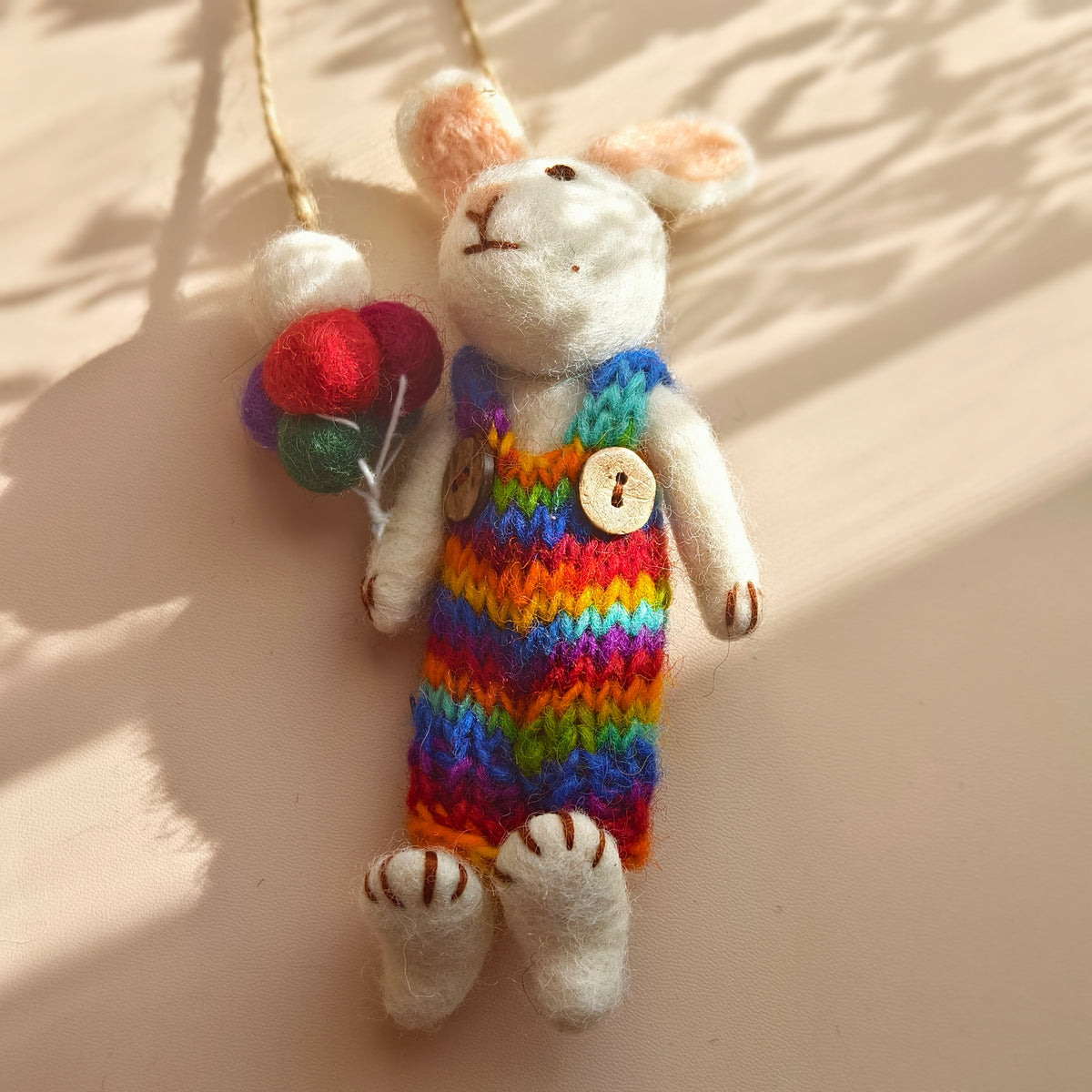 Three Little Rabbits – Handmade Wool Felt Rabbit Ornaments