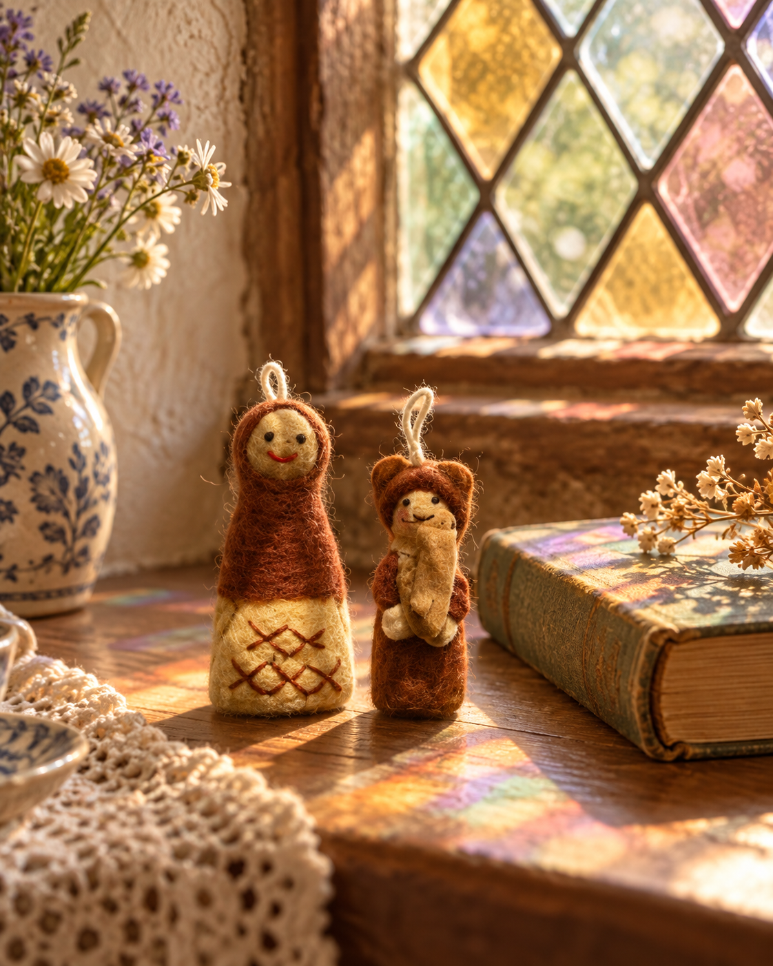 Little Faithful Figures – Handmade Wool Felt Hanging Ornaments