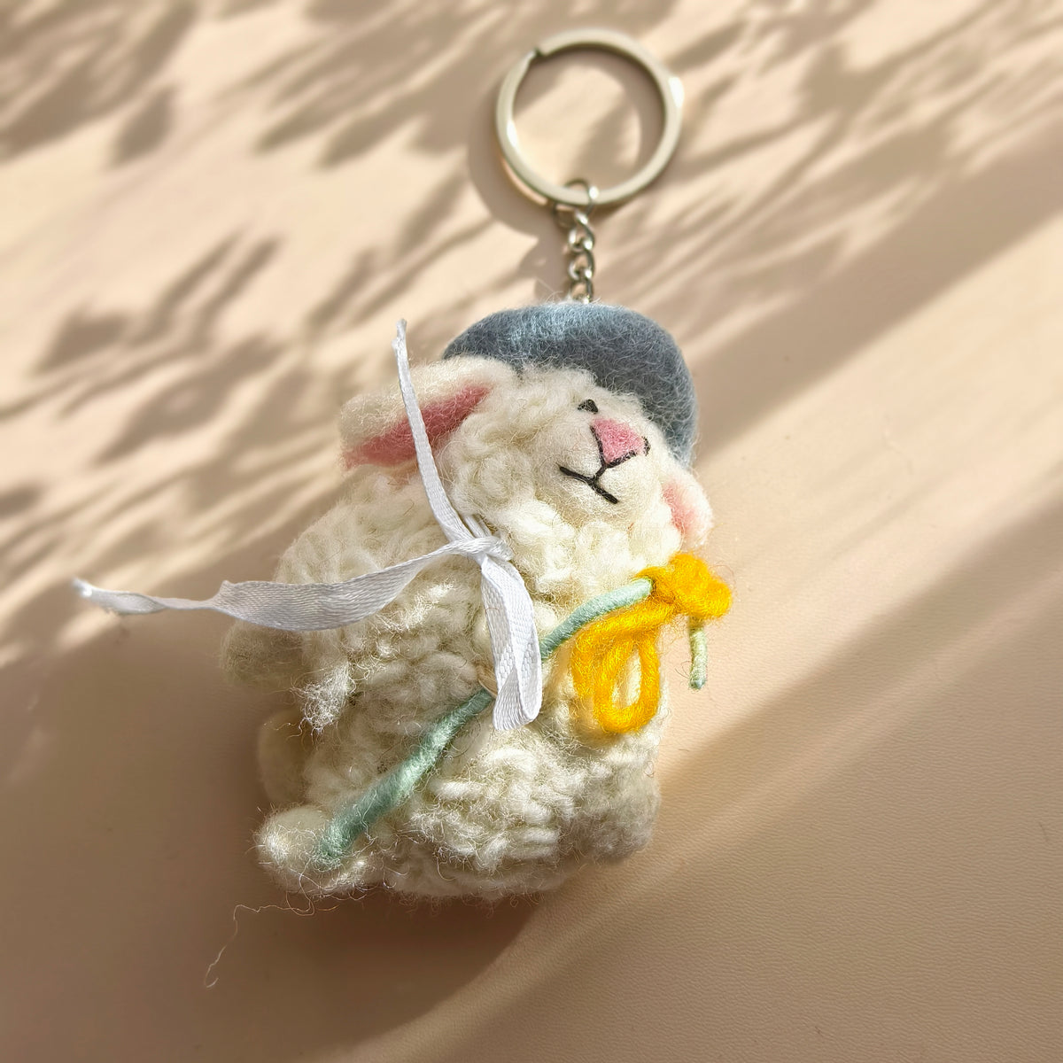 Six Little Lambs – Handmade Wool Felt Sheep Ornaments