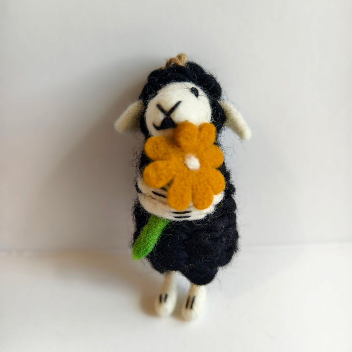 Six Little Lambs – Handmade Wool Felt Sheep Ornaments