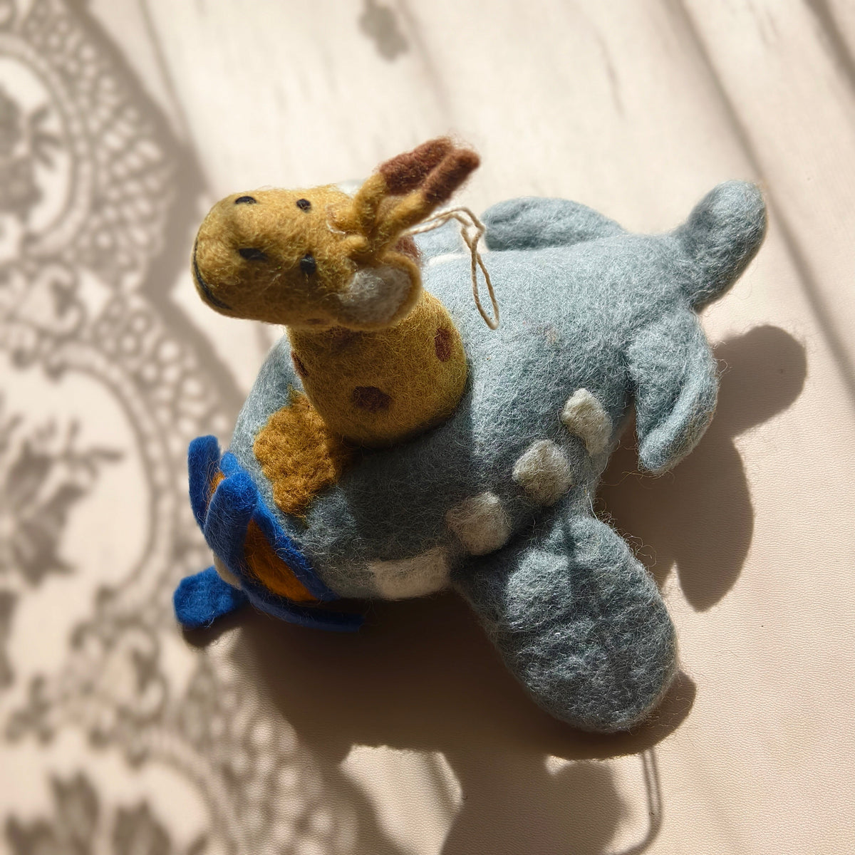 Giraffe Journey Friends – Handmade Wool Felt Hanging Ornaments