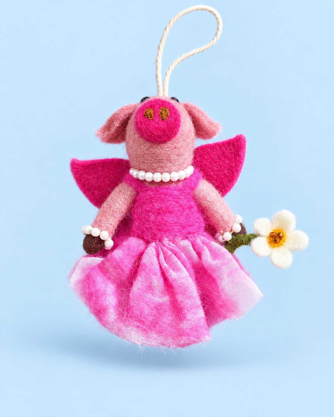 Little Piglets – Handmade Wool Felt Pig Ornaments