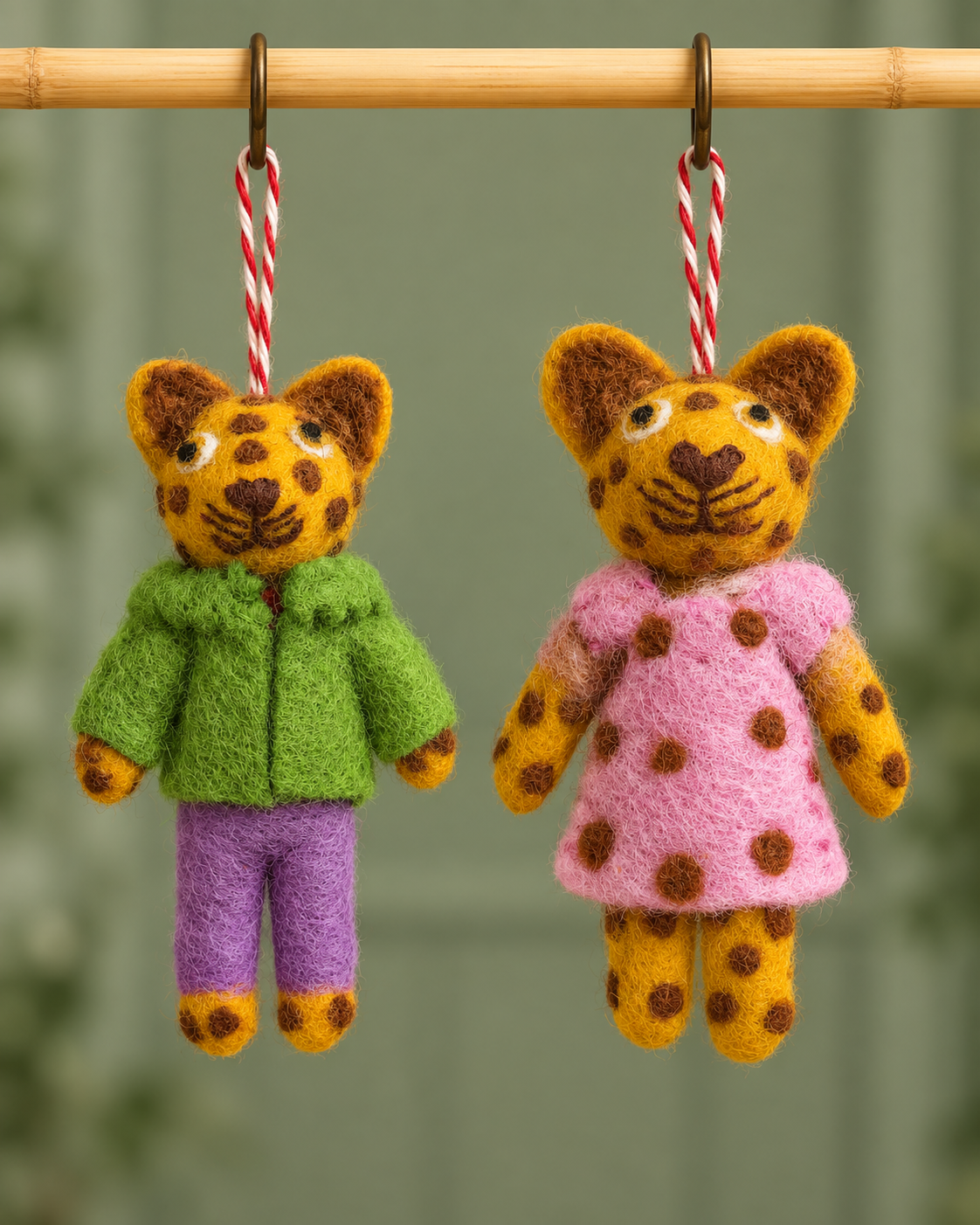 Little Leopards – Handmade Wool Felt Leopard Ornaments