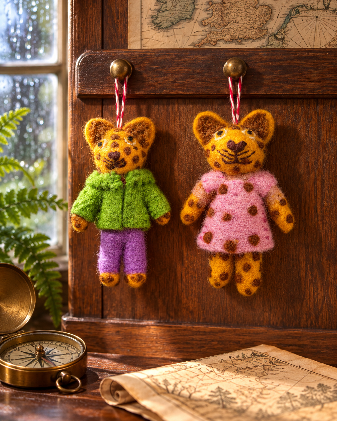 Little Leopards – Handmade Wool Felt Leopard Ornaments