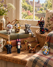 Purrfect Little Cats – Handmade Wool Felt Cat Charms & Ornaments