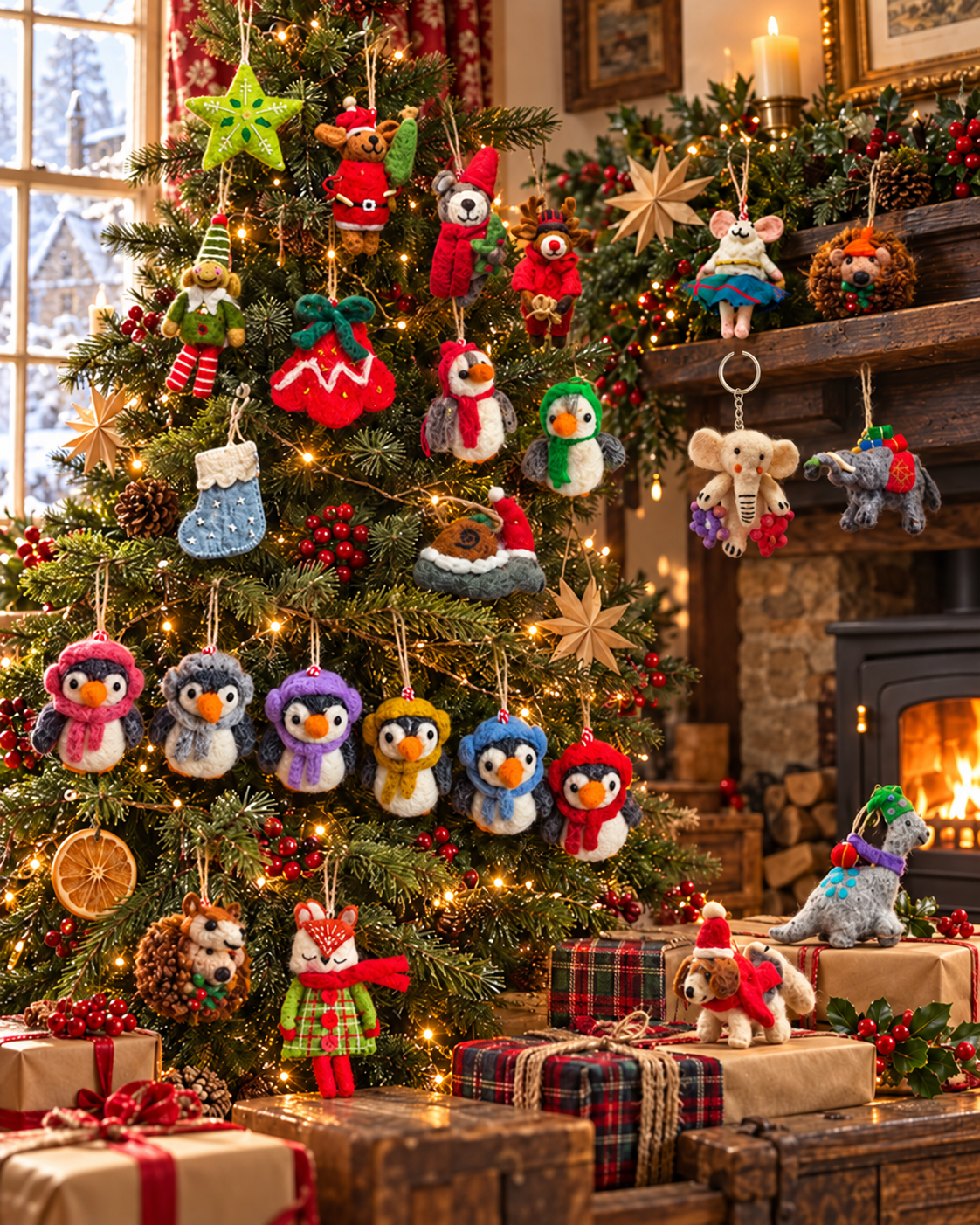 Christmas Felt Friends – Handmade Wool Felt Festive Ornaments