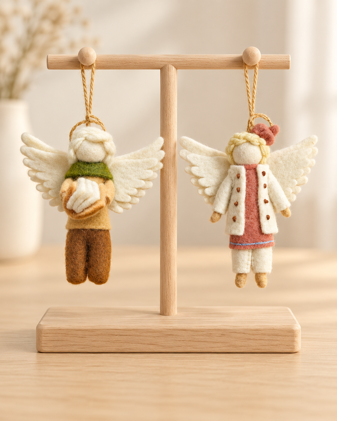 Little Guardian Angels – Handmade Wool Felt Angel Ornaments