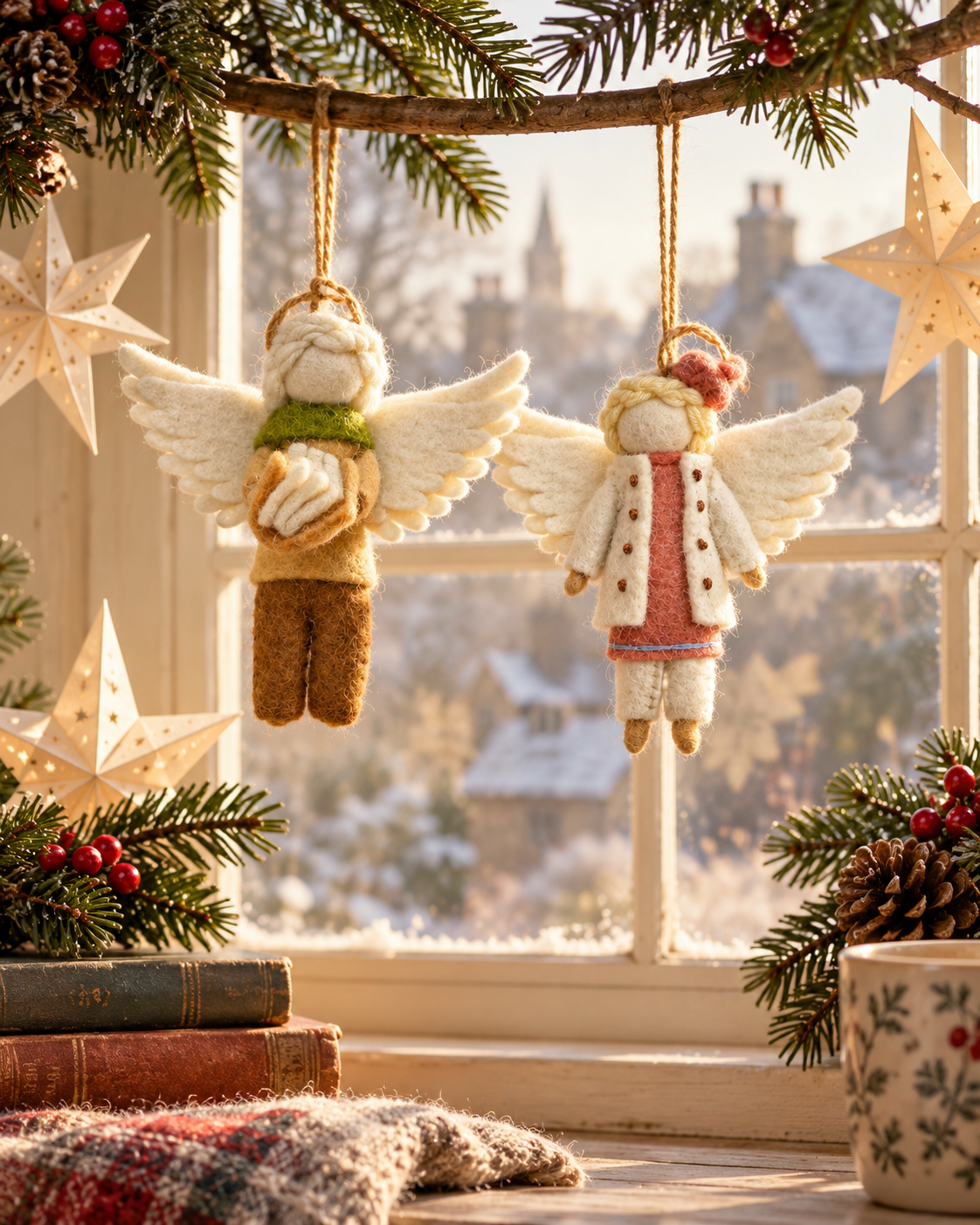 Little Guardian Angels – Handmade Wool Felt Angel Ornaments