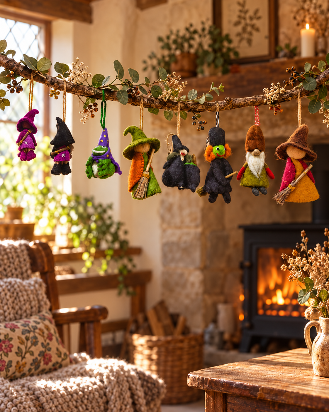 The Little Witching Hour – Handmade Wool Felt Witches & Wizards