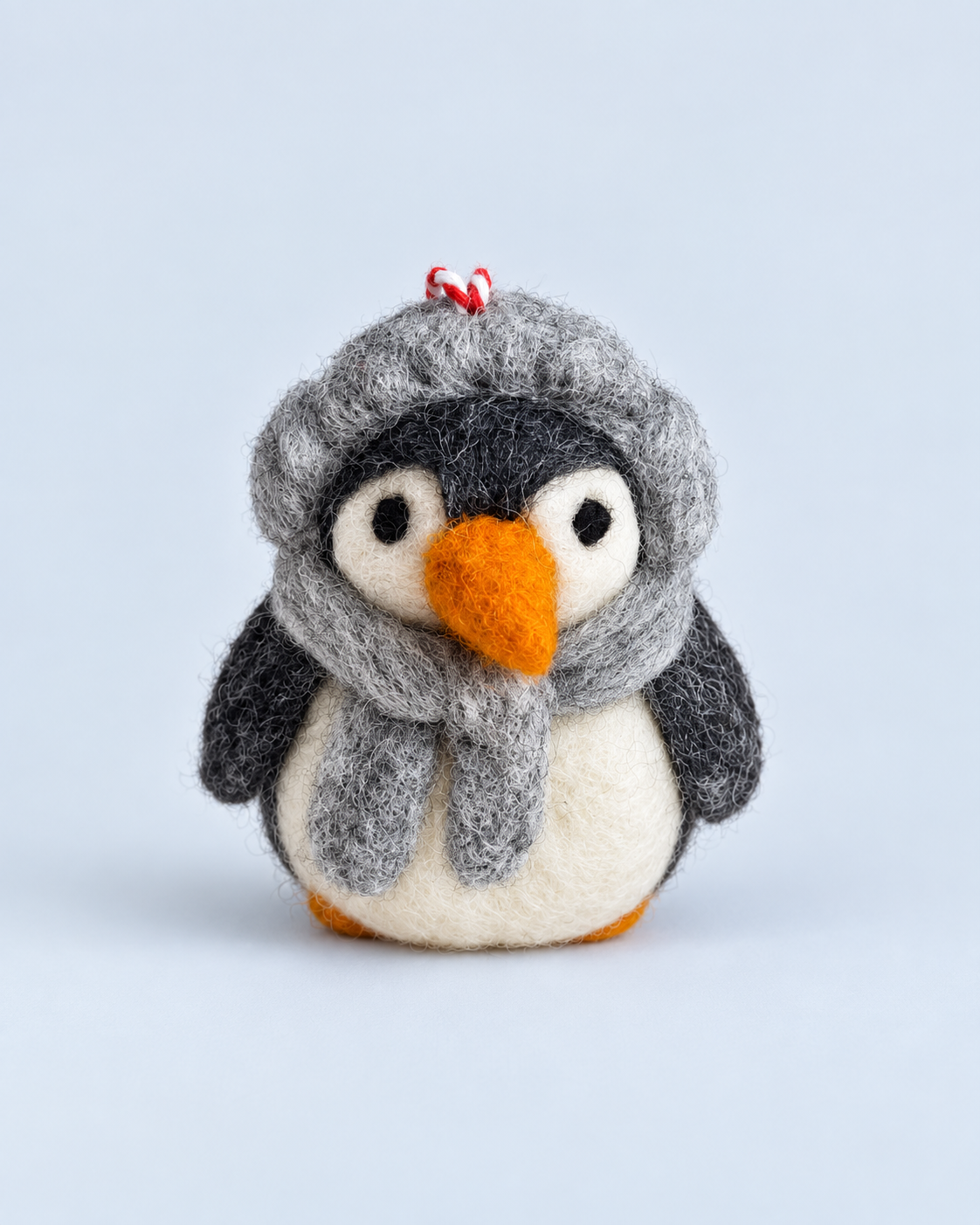 Little Penguin Parade – Handmade Wool Felt Penguin Ornaments