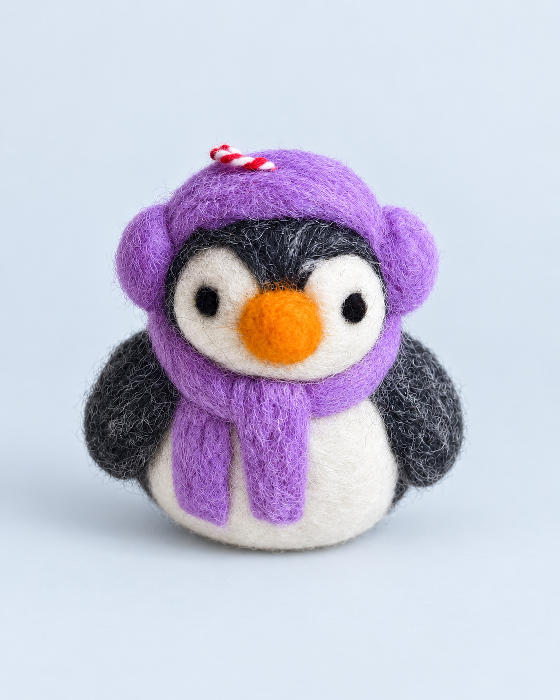 Little Penguin Parade – Handmade Wool Felt Penguin Ornaments