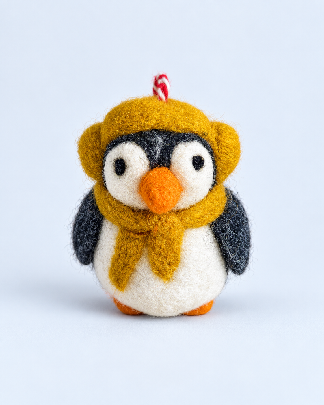 Little Penguin Parade – Handmade Wool Felt Penguin Ornaments
