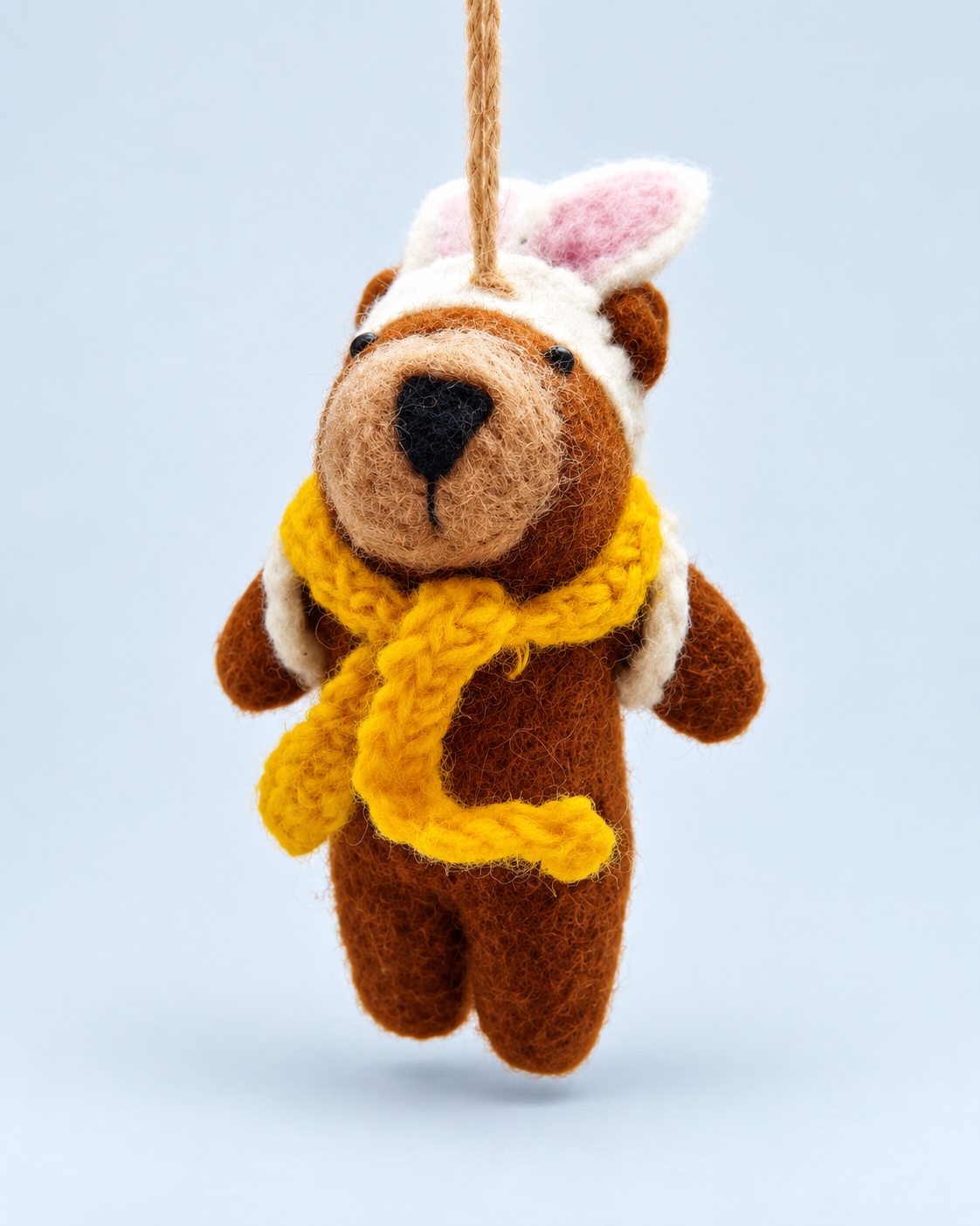 Storybook Bear Characters – Handmade Wool Felt Hanging Ornaments