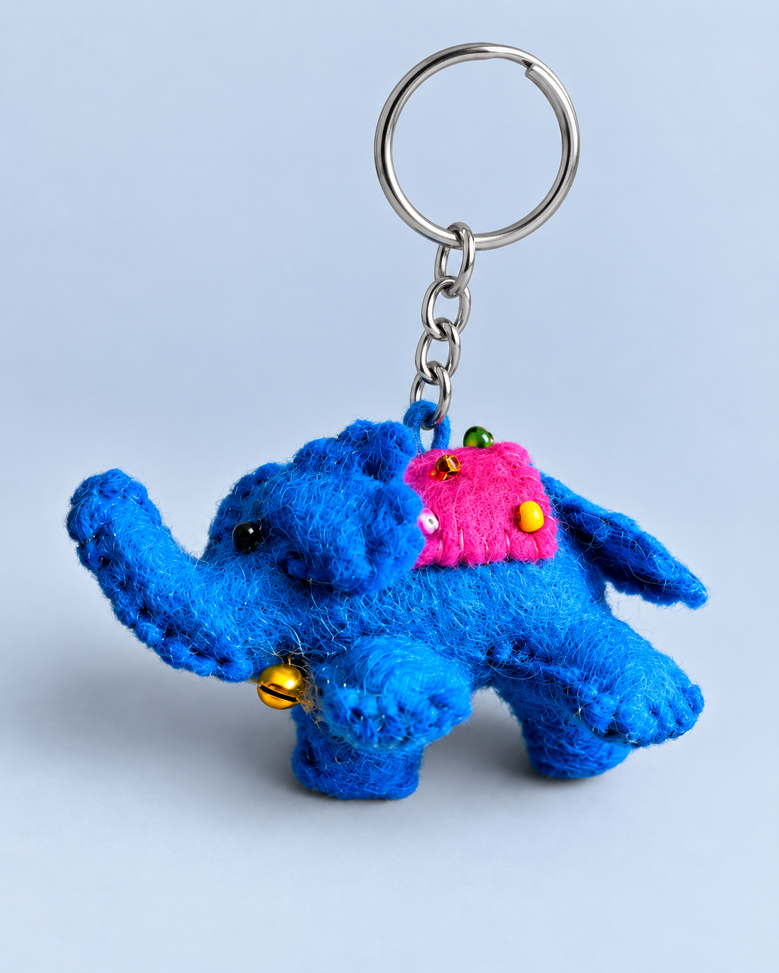 Little Elephant Companions – Handmade Wool Felt Keyrings