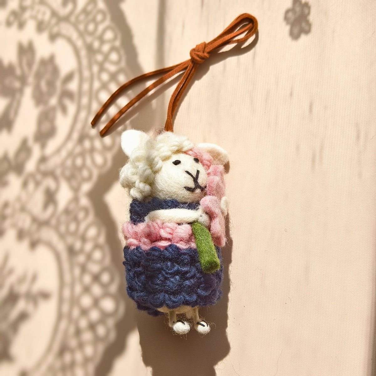 Cosy Sheep Characters – Handmade Wool Felt Charms