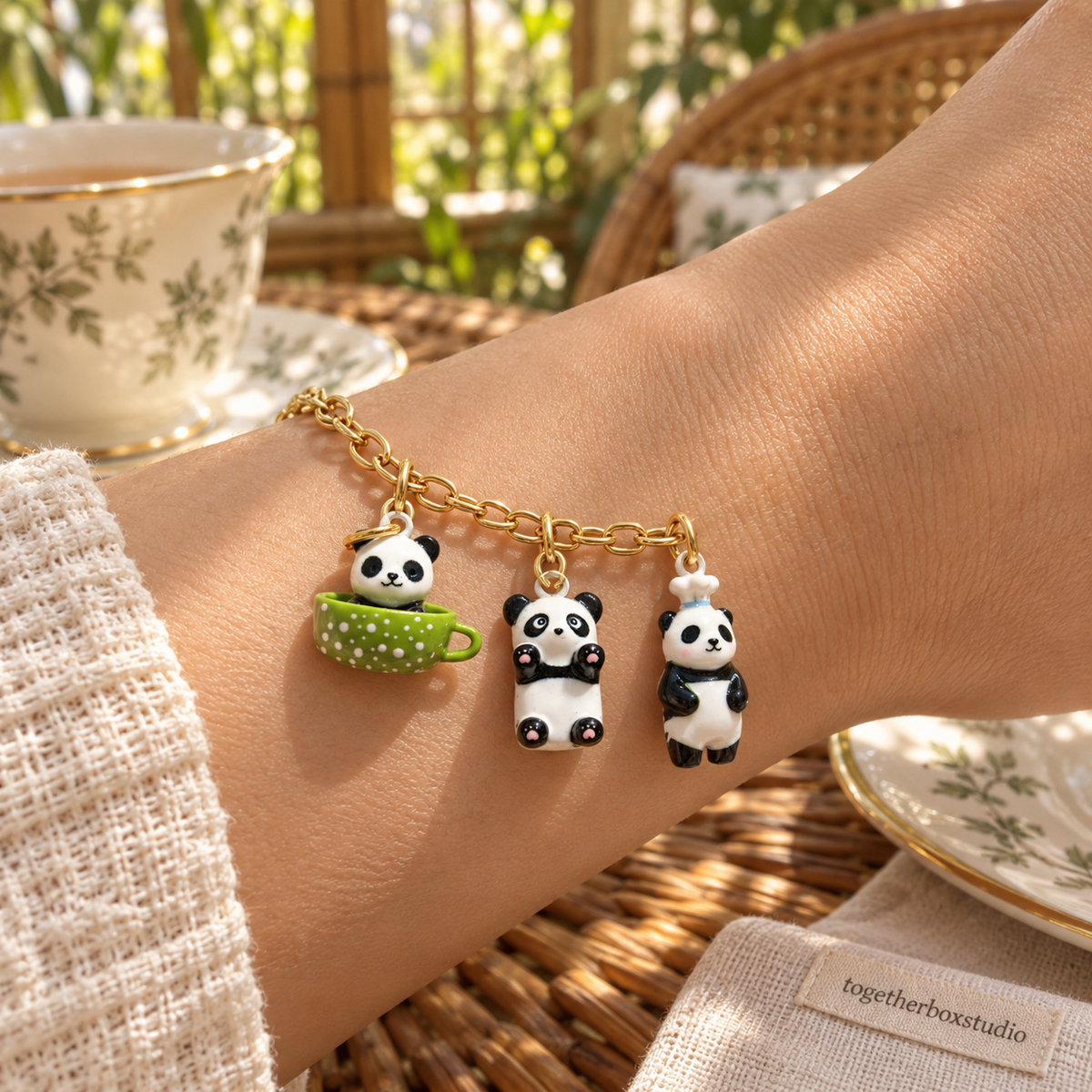 The Bamboo Parlour – Copper Panda Charms & Pendants