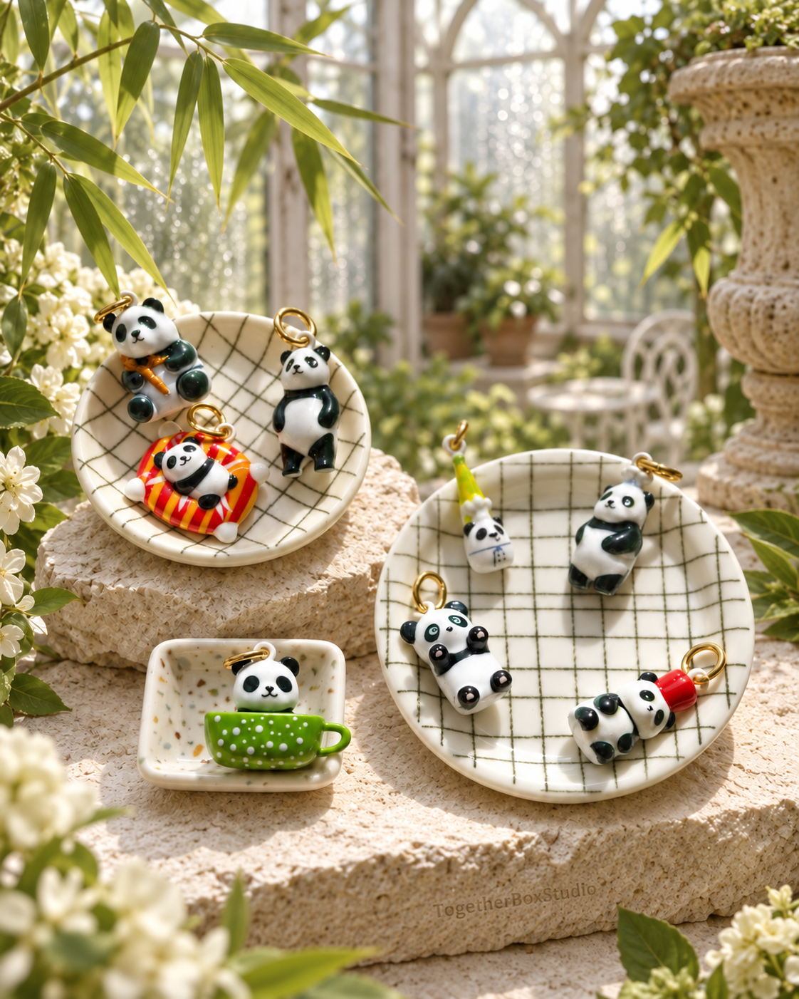 The Bamboo Parlour – Copper Panda Charms & Pendants