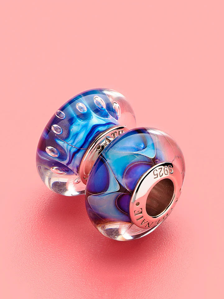 Dreamwave Murano Glass Charm – Blue Ocean-Inspired Bead