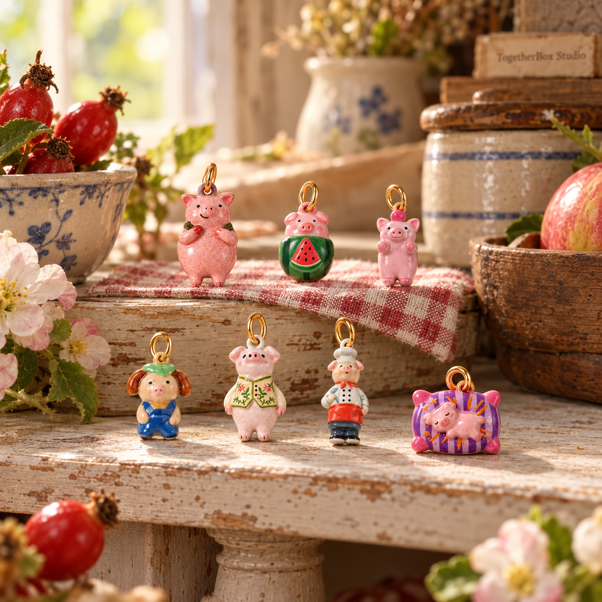 The Cotswold Piglet Pantry – Copper Charms & Pendants