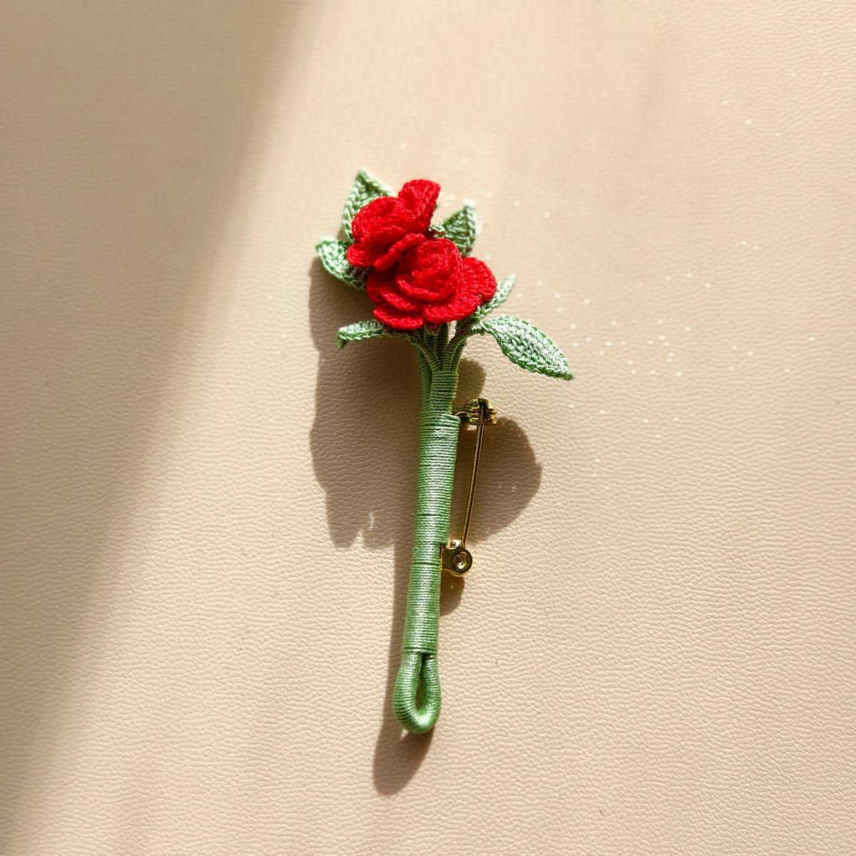 Cottage Garden Posy Brooch | Hand-Crocheted Floral Pin