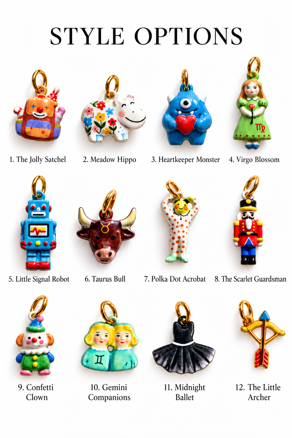The Curiosity Cabinet – Copper & Stainless Steel Robot & Monster Charms & Pendants