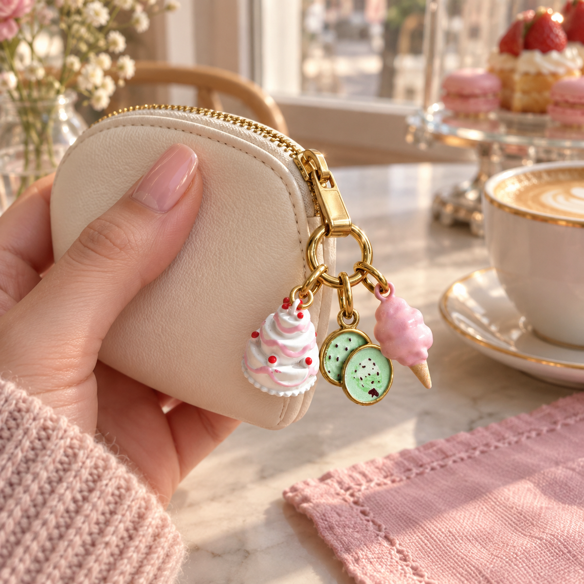 The Portobello Patisserie – Copper & Stainless Steel Dessert Charms & Pendants