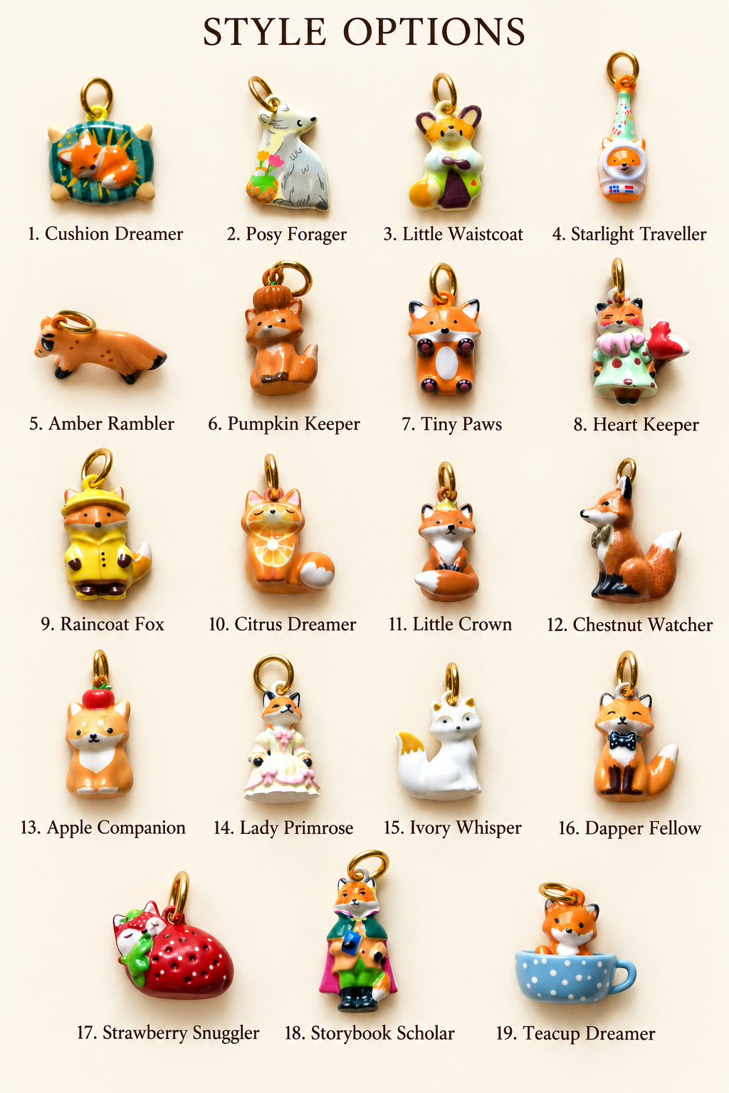 The Foxglove Lane – Copper & Stainless Steel Fox Charms & Pendants