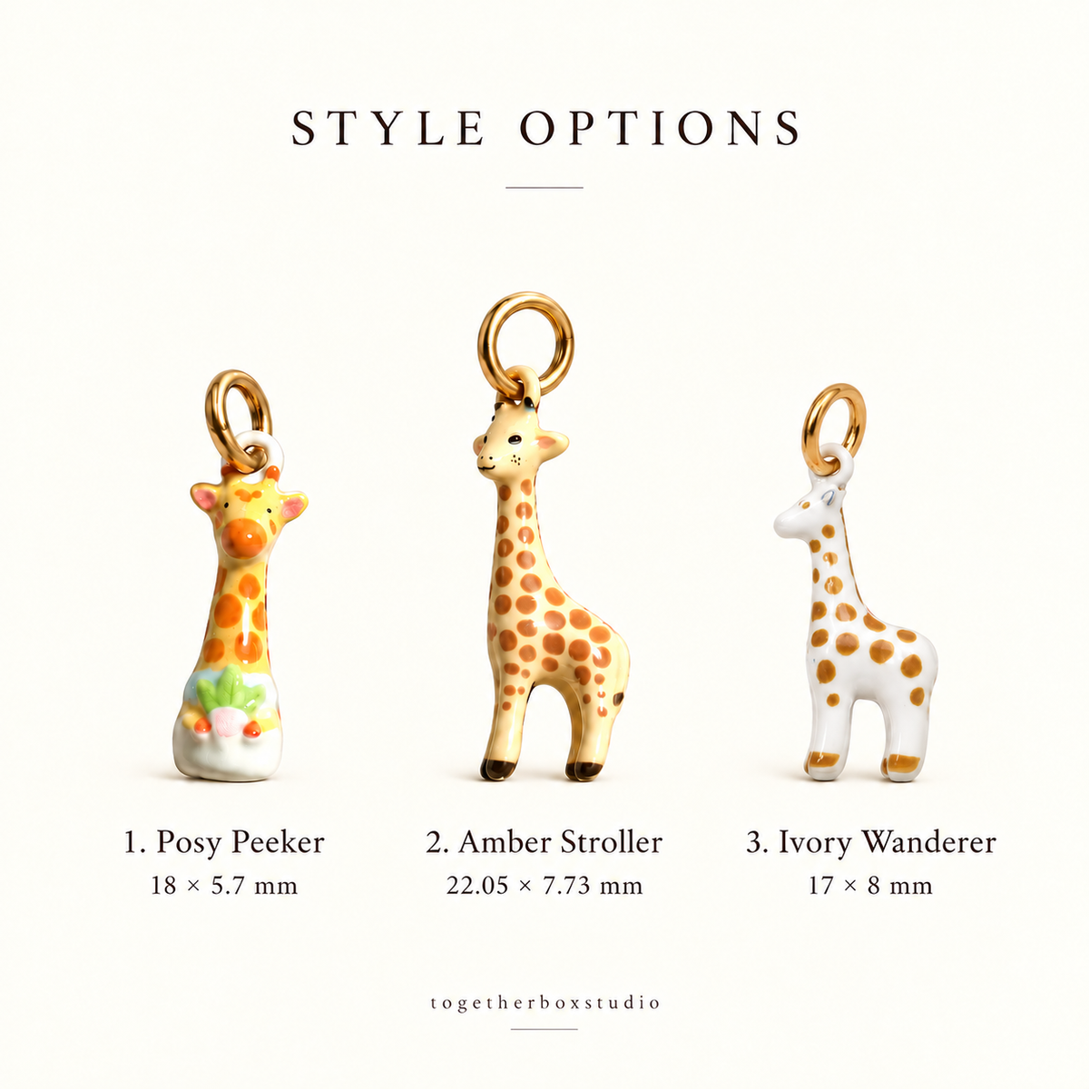 The Palm House Strollers – Copper Giraffe Charms & Pendants