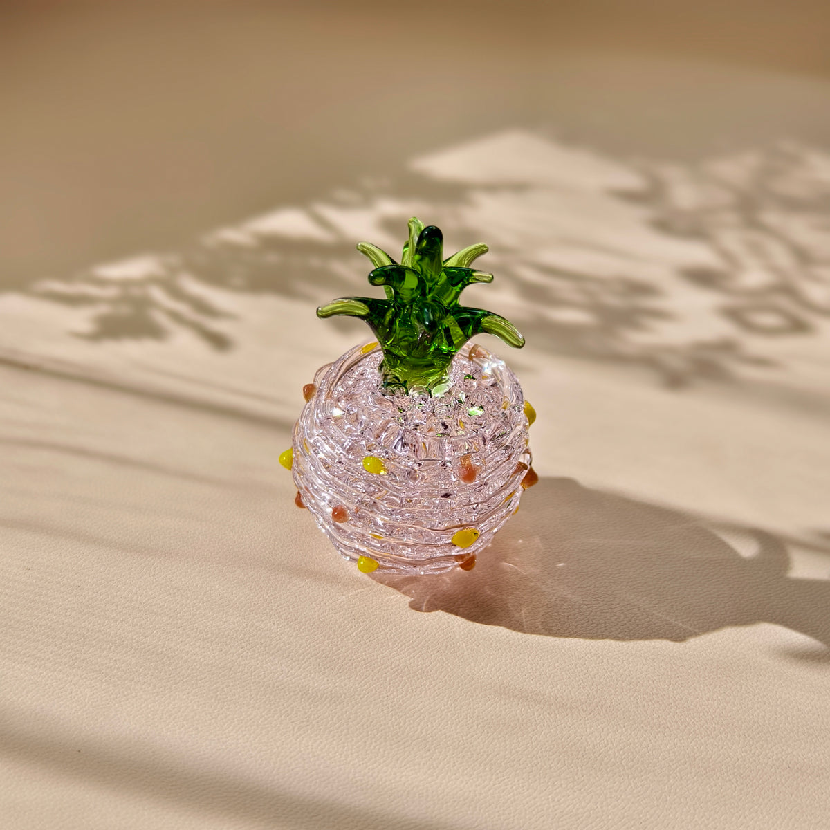 Little Sunlit Pineapples – Coloured Glass Figurines