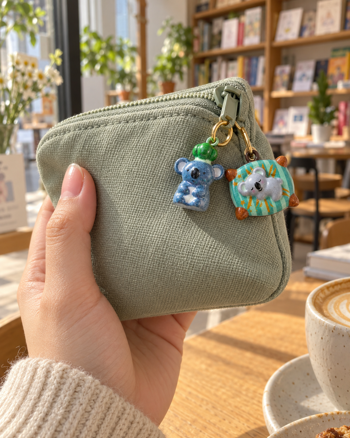 The Eucalyptus Reading Nook – Copper & Enamel Koala & Sloth Charms & Pendants