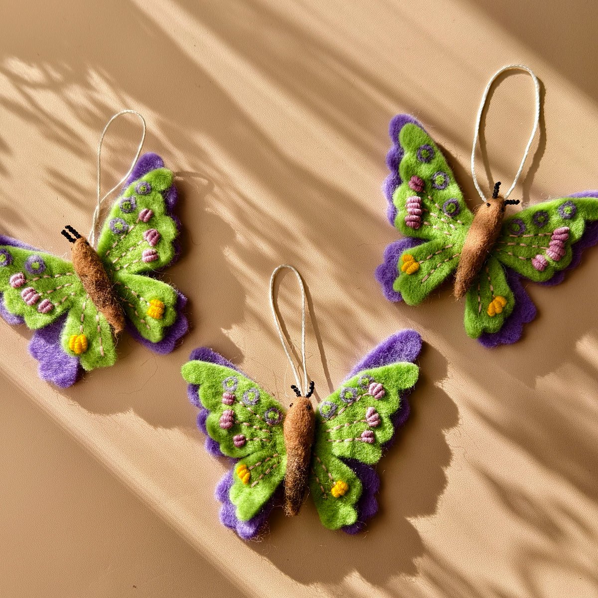 Meadow Butterfly – Handmade Wool Felt Butterfly Ornament