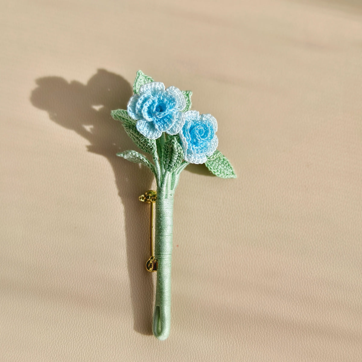 Cottage Garden Posy Brooch | Hand-Crocheted Floral Pin