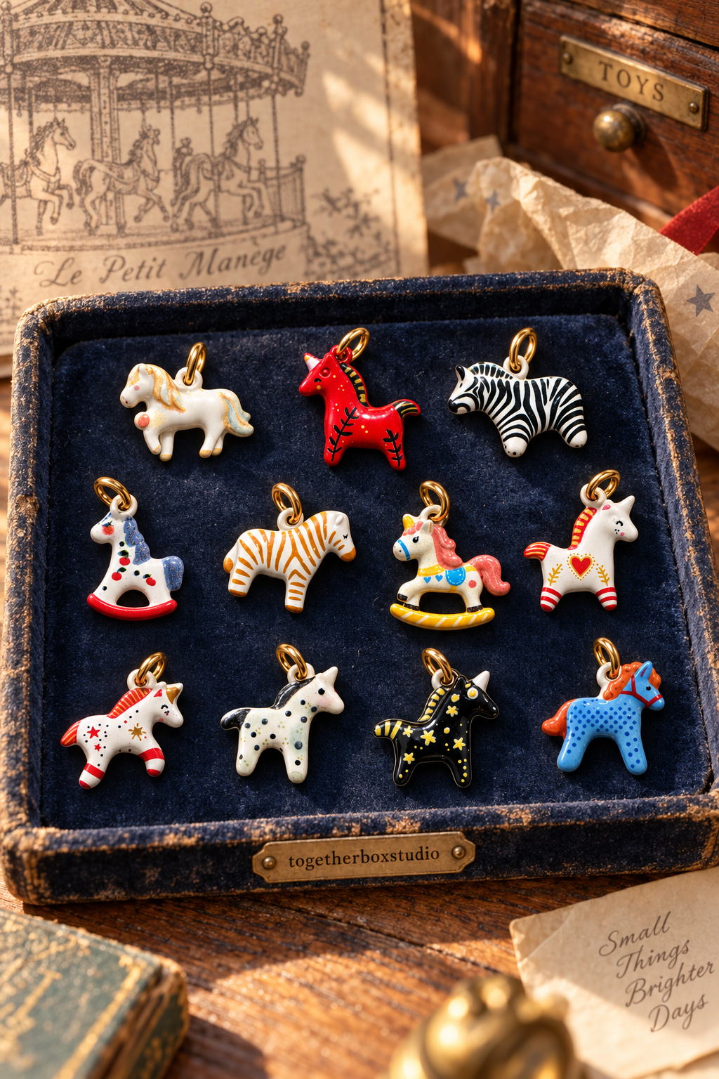 The Painted Stable – Copper & Stainless Steel Horse & Zebra Charms & Pendants