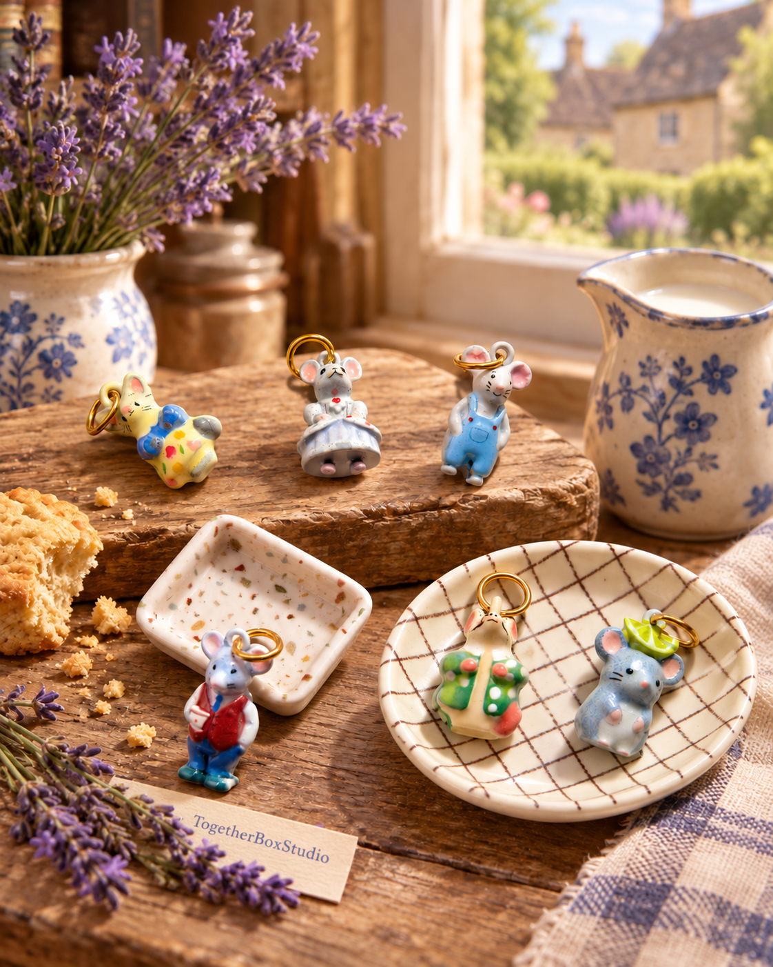 The Pantry Visitors – Copper & Stainless Steel Mouse Charms & Pendants