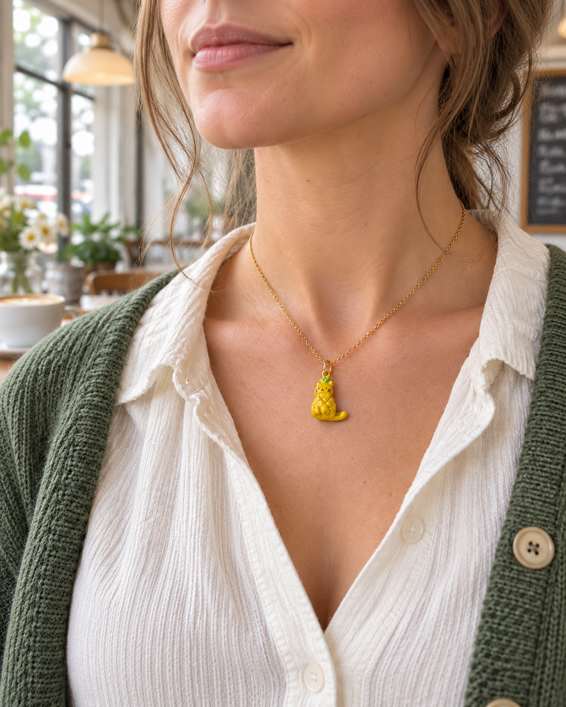 The Cats’ Saturday Fruit Market – Copper Cat Charms & Pendants