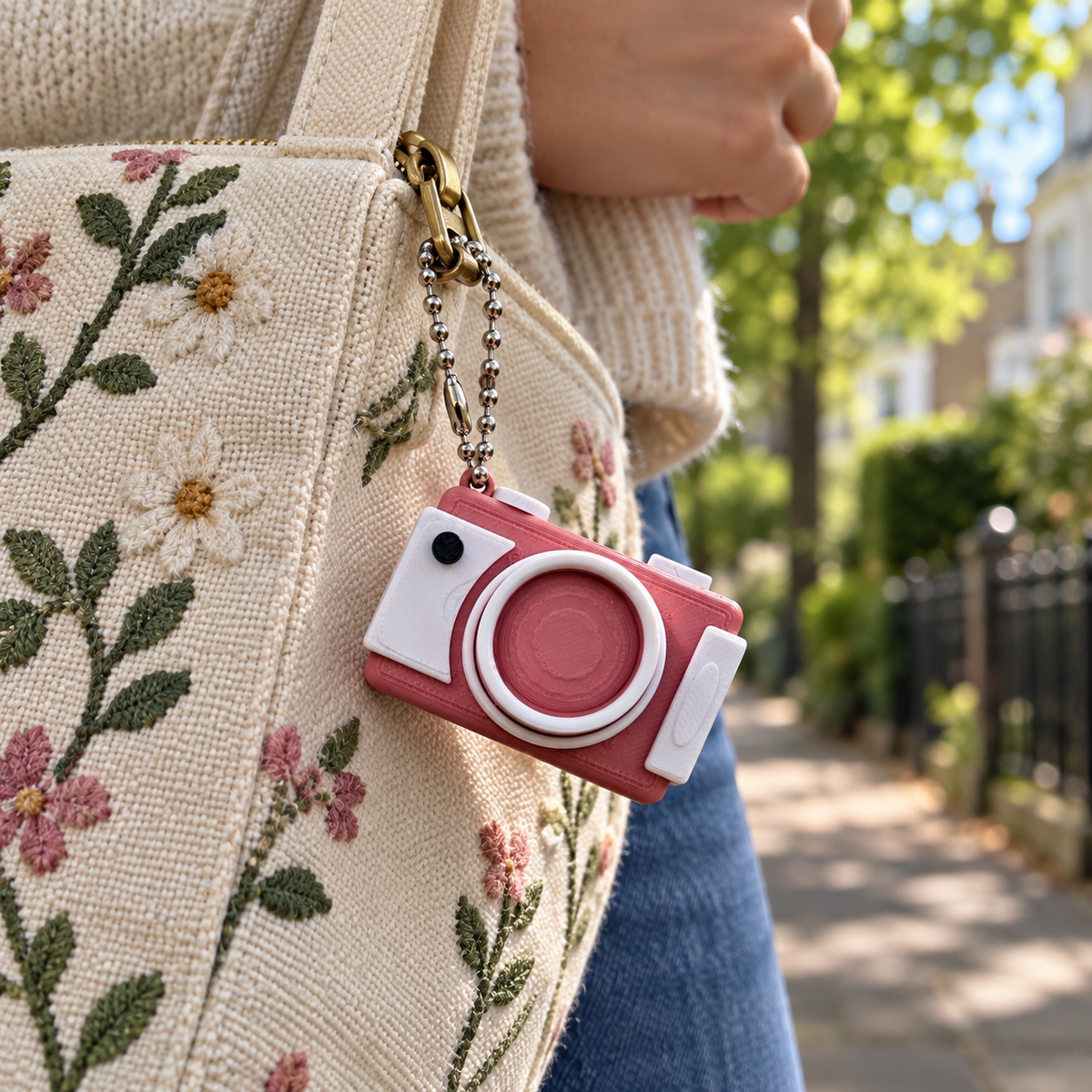 Little Snapshot – 3D-Printed PLA Camera Fidget Bag Charm