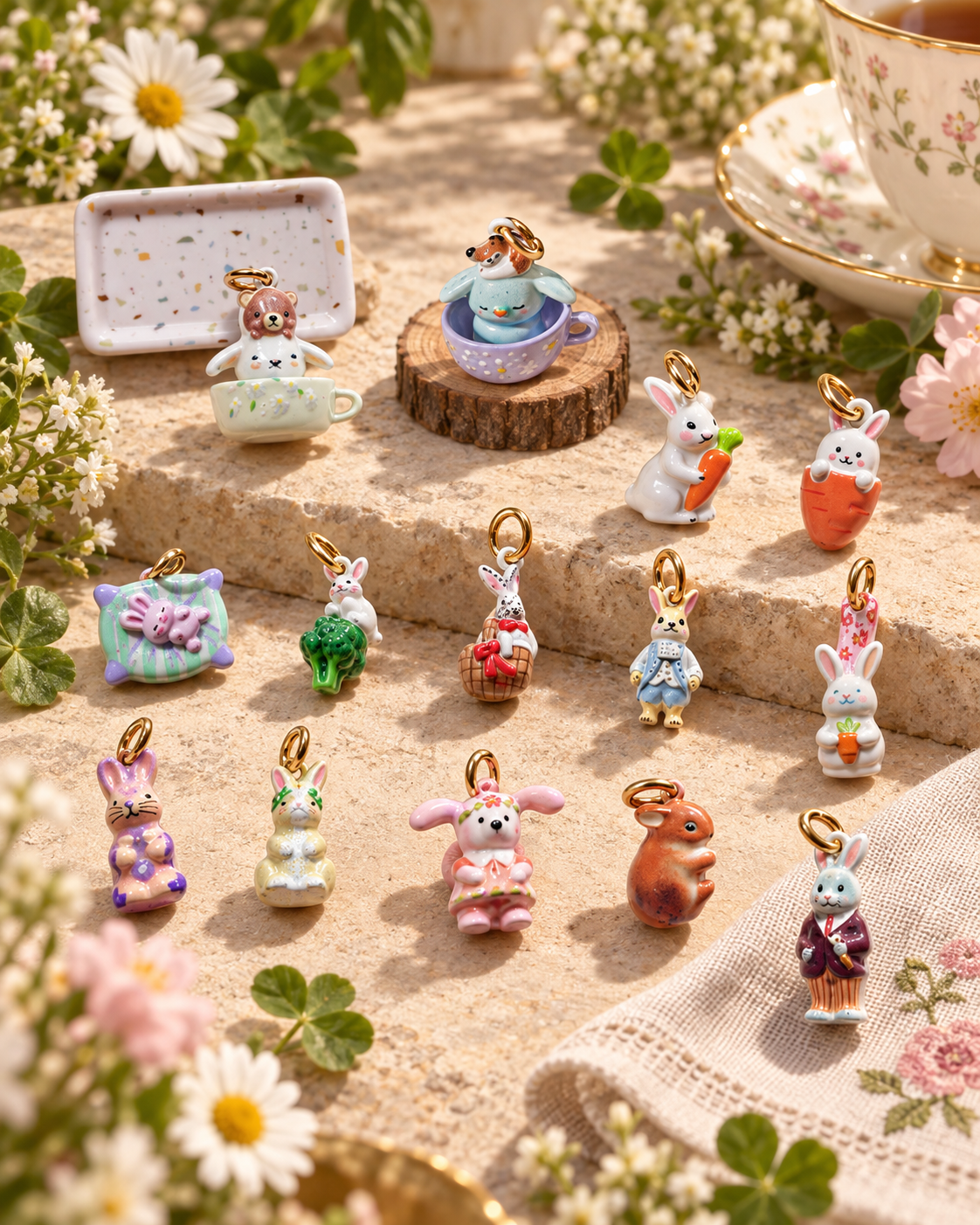 The Cottage-Garden Rabbit Club – Copper & Stainless Steel Rabbit Charms & Pendants